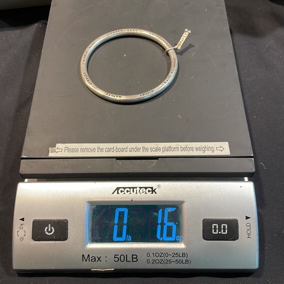 Heather B. Moore Bangle Bracelet Sterling Silver 1.6 oz Dog Bone Charm  8” - Picture 4 of 7